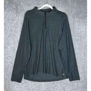 Legend Breathe Shirt Mens Size XL Green Heather Stretch Long Sleeve 1/4 Zip